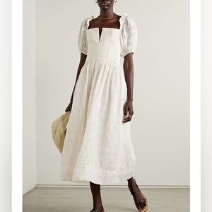 THE GREAT.
The Primrose broderie anglaise cotton midi dress
